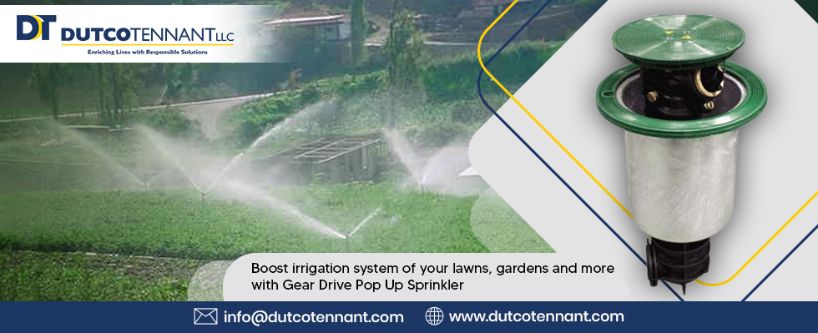 Gear drive pop up sprinkler