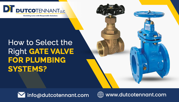 Gate valve for plumbing system