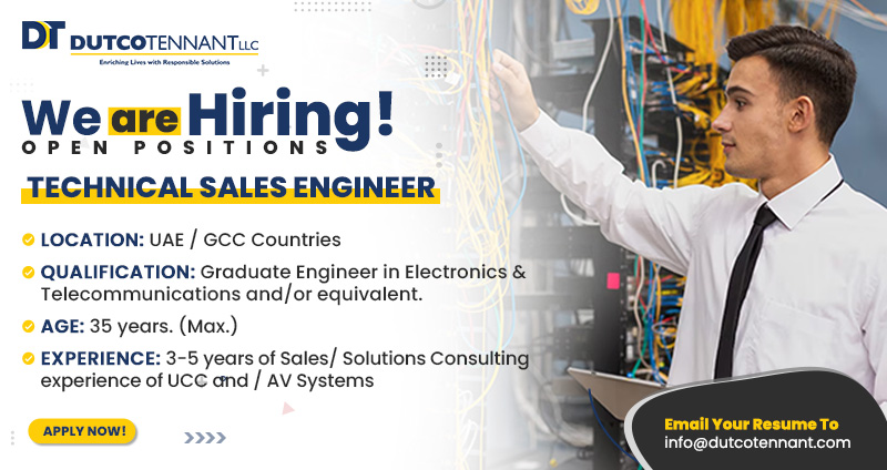 Technical sales Engineer in UAE