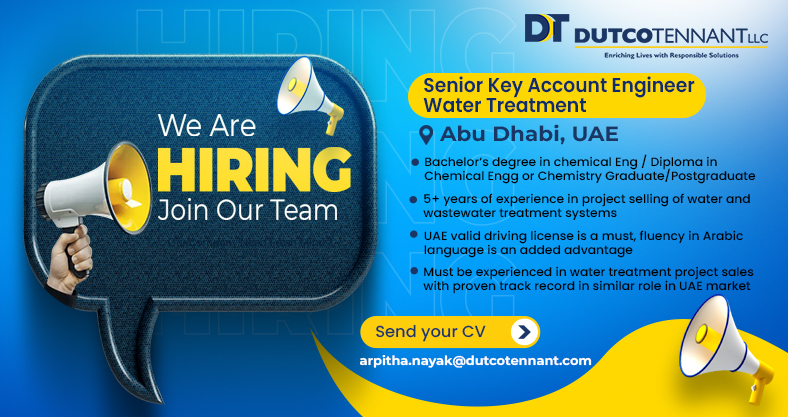 Senior Key Account Engineer – Water Treatment