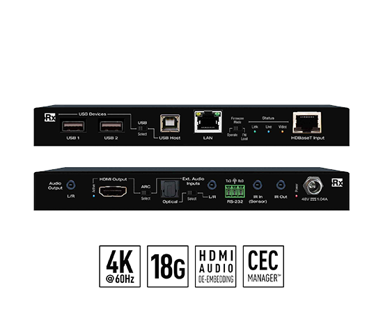 HDMI Extenders/HDBT PoH Wall Plate Switchers / Extender Transmitters/HDBT PoH Receivers/SMART 4K 18G Extenders Dutco LLC