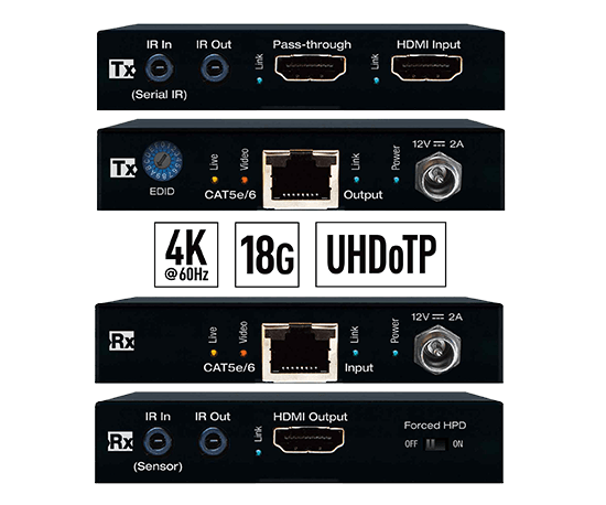 HDMI Extenders/HDBT PoH Wall Plate Switchers / Extender Transmitters/HDBT PoH Receivers/SMART 4K 18G Extenders Building Technology Solutions