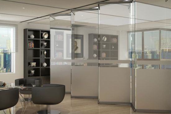 Single Glass Movable Partition In Dubai