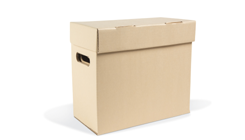 Flip-Top Half-Size Letter Record Storage Carton