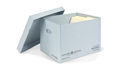 Blue Classic Record Storage Carton With Handholds