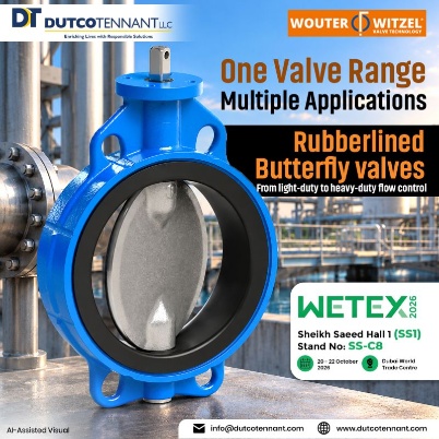 Rubberlined Butterfly Valves at wetex 2026